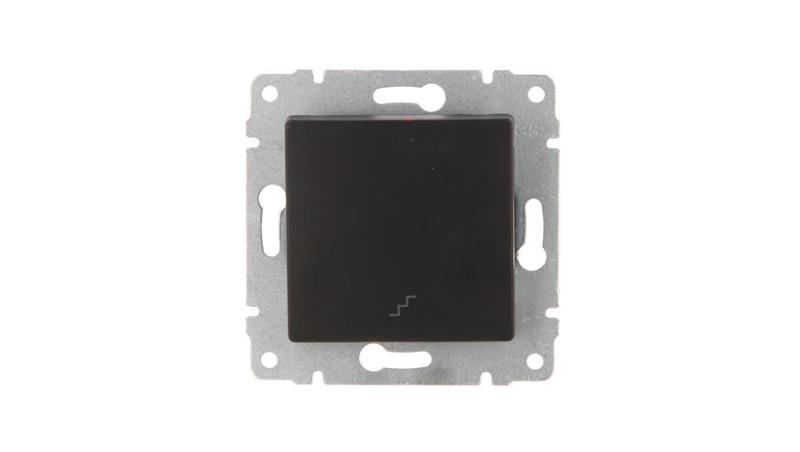 VENA Łącznik schodowy z klawiszem bez ramki 16AX250V czarny mat 510916-39991