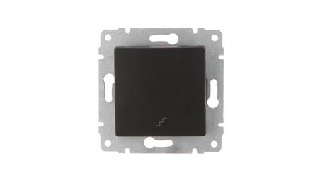 VENA Łącznik schodowy z klawiszem bez ramki 16AX250V czarny mat 510916-39991