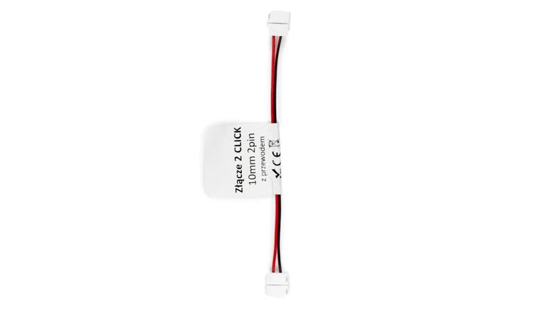 LED line złączka do taśm LED CLICK CONNECTOR podwójna 10 mm 2 PIN z przewodem-59190