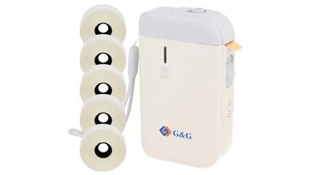 Drukarka GiG GG-AT110HW + 5 x taśma do GiG CL110 HW 15x30mm-80789