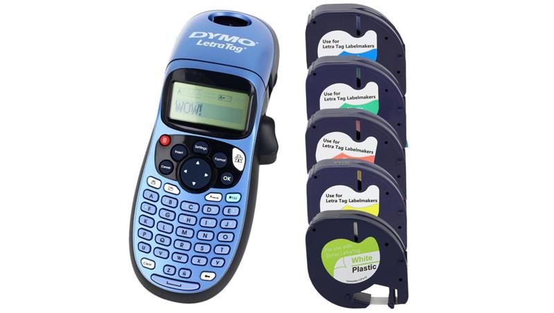 Drukarka etykiet DYMO LetraTag LT-100H + 5 kolorowych taśm w zestawie-80791