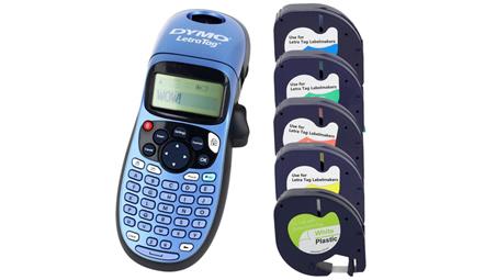 Drukarka etykiet DYMO LetraTag LT-100H + 5 kolorowych taśm w zestawie-80791