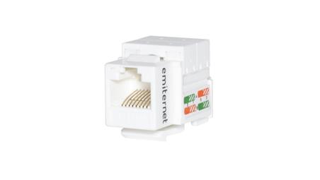 Gniazdo UTP RJ 45 kat.6 keystone biały EM/FA-2630AK-8-C6-33739