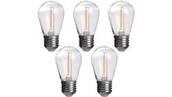 Żarówka LED E27 230V 1W 60lm kula biała ciepła 5 sztuk do girland-47995