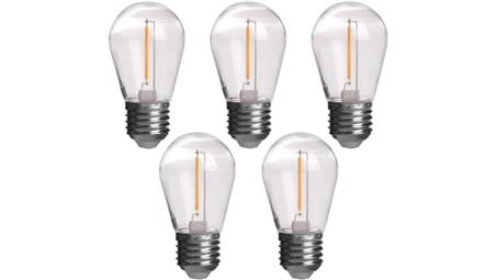 Żarówka LED E27 230V 1W 60lm kula biała ciepła 5 sztuk do girland-47995