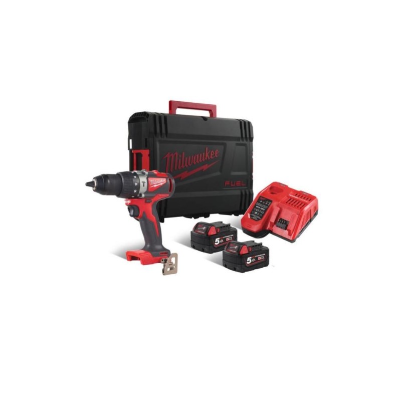 Wiertarko wkrętarka MILWAUKEE M18BLPD2 + 2x5Ah + walizka + ładowarka Wiertarko wkrętarka MILWAUKEE M18BLPD2 + 2x5Ah + walizka + ładowarka
