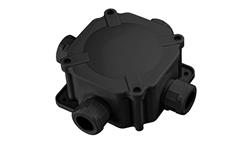 Puszka instalacyjna hermetyczna PG21 5x6mm2 IP67 czarna odporna na UV A.0036C-77700