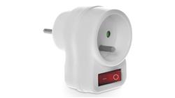 Gniazdo zasilające 2P+Z 230V 10A białe BASIC z wyłącznikiem-29395