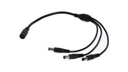 Rozgałęźnik DC 5.5X2.1 3W-1G czarny 24cm 22/20awg-55837