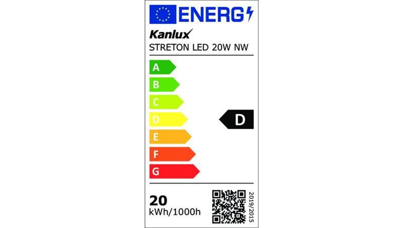 Oprawa uliczna LED STRETON 20W NW Ikl. barwa neutralna 4000K 2800lm IK08 IP65 szary parkingowa 36228-49932