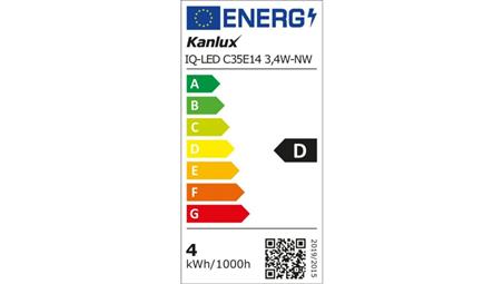 Żarówka LED E14 IQ-LED C35E14 3,4W-NW 470lm 4000K barwa neutralna Ra90 3 lata Gwarancji świeczka 36683-47294