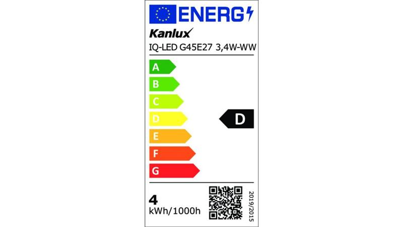 Żarówka LED E27 IQ-LED G45E27 3,4W-WW 470lm 2700K barwa ciepła Ra90 3 lata Gwarancji kulka 36691-48000