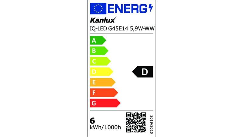 Żarówka LED E14 IQ-LED G45E14 5,9W-WW 806lm 2700K barwa ciepła Ra90 3 lata Gwarancji kulka 36694-47377