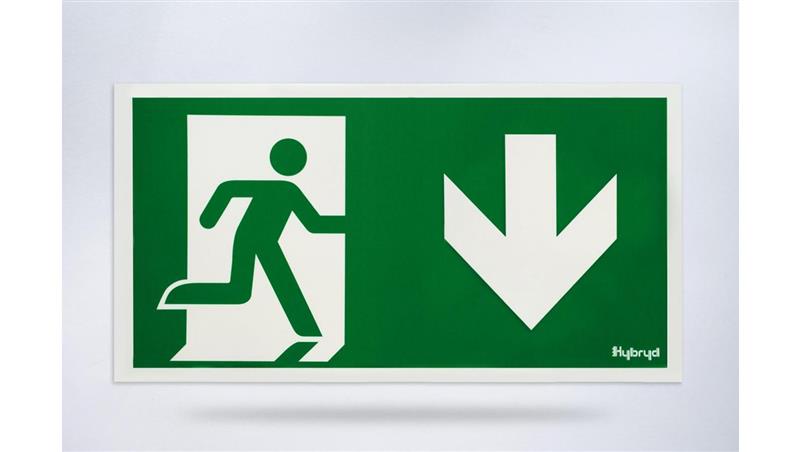 Piktogram folia biała, wzór prosty, 153x337 mm - PI05-56549