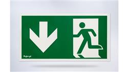 Piktogram folia biała, wzór prosty, 153x337 mm - PI06-56550