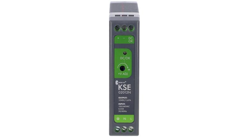 Zasilacz impulsowy KSE 02012P 230/ 12VDC 1,67A 20W na szynę DIN, Uzas: 85-264VACVAC, Ta70, 17000-1011-10129