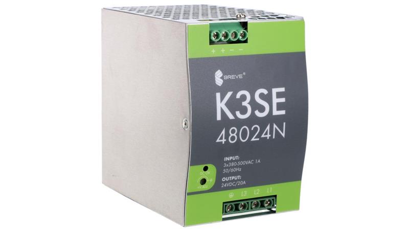 Zasilacz impulsowy K3SE 48024 3x400/ 24VDC 20A 480W na szynę DIN, Uzas: 340-550VAVAC, Ta70, 17000-1014-10211