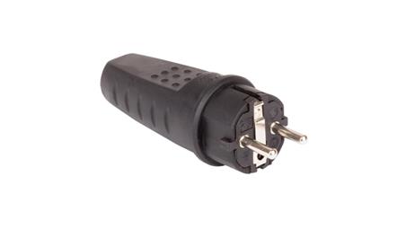 Wtyczka gumowa 2P+Z IP44 250V~ 16 A 3680W prosta / 24016-28982