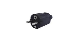 Wtyczka PCW przenosna 2P+Z uziemienie, czarna / 12075-30168