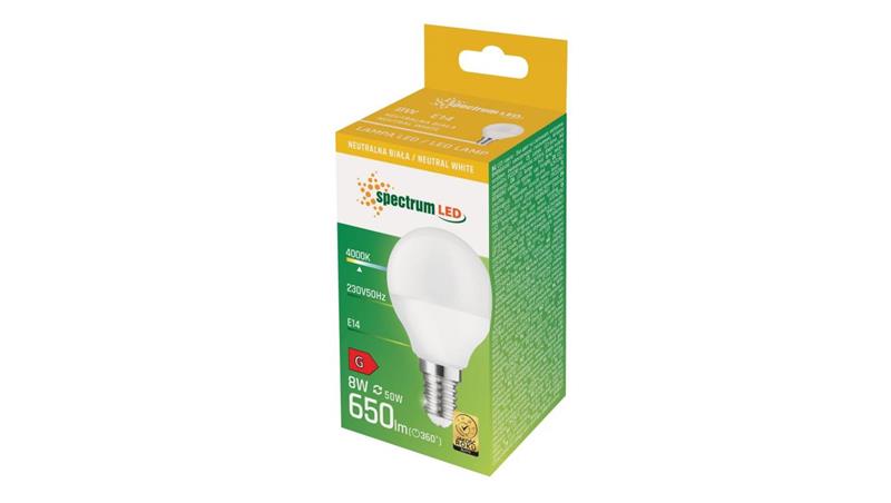 Żarówka LED E14 230V 8W 730lm kulka neutralna-47623 Żarówka LED E14 230V 8W 730lm kulka neutralna-47623
