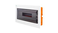 Rozdzielnica modułowa podtynkowa AREO PE+N 1x18 IP40 biały/dymny 3660-01-69297