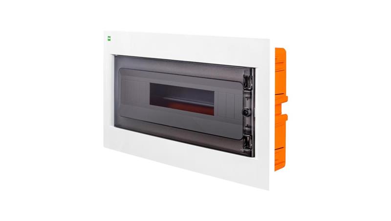 Rozdzielnica modułowa podtynkowa AREO PE+N 1x18 IP40 biały/dymny 3660-01-69297 Rozdzielnica modułowa podtynkowa AREO PE+N 1x18 IP40 biały/dymny 3660-01-69297