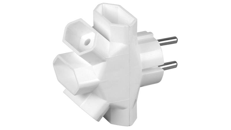 Rozgałęźnik 5-gniazdowy - 5x2P-euro, b/u, biały, 4R / 28206-29400