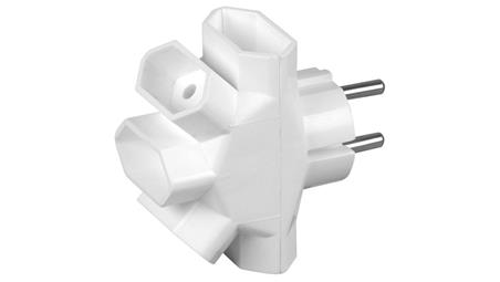Rozgałęźnik 5-gniazdowy - 5x2P-euro, b/u, biały, 4R / 28206-29400