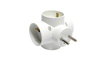 Rozgałęźnik 4-gniazdowy uziemienie, biały 4R / 27161-29401