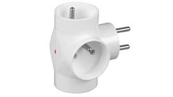 Rozgałęźnik 4-gniazdowy - 4x2P+Z, z uziemieniem, biały, filtr p/przepięciowy / 28137-29403