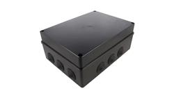 Skrzynka hermetyczna IP65 Puszka instalacyjna 300x220x120mm bezhalogenowa czarna z dławikami PG29 S-BOX 606c-74936