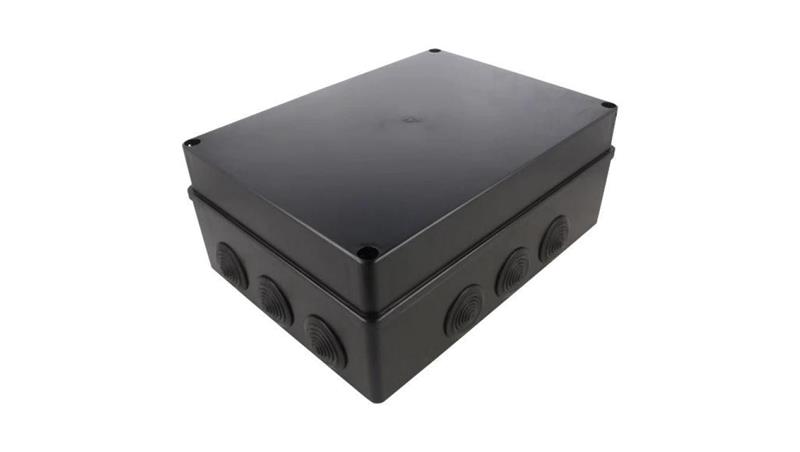 Skrzynka hermetyczna IP65 Puszka instalacyjna 300x220x120mm bezhalogenowa czarna z dławikami PG29 S-BOX 606c-74936
