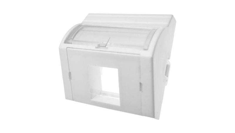 Adapter 45x45 1xRJ45 (wypukły kątowy) ALANTEC-34027 Adapter 45x45 1xRJ45 (wypukły kątowy) ALANTEC-34027