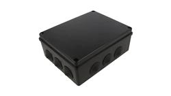 Skrzynka hermetyczna IP65 Puszka instalacyjna 240x190x90mm bezhalogenowa czarna z dławikami PG29 S-BOX 506c-75125