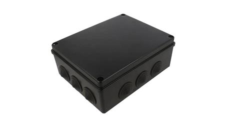 Skrzynka hermetyczna IP65 Puszka instalacyjna 240x190x90mm bezhalogenowa czarna z dławikami PG29 S-BOX 506c-75125
