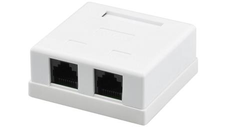 Gniazdo komputerowe 2xRJ45 kat.5e nieekranowane UTP natynkowe-35627