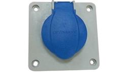 Gniazdo tablicowe 10/16A 2P+Z SCHUKO 230V niebieskie IP54-31890