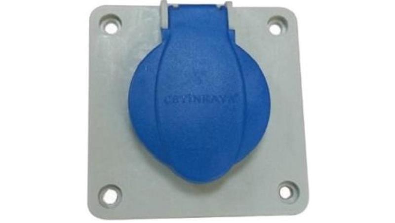 Gniazdo tablicowe 10/16A 2P+Z SCHUKO 230V niebieskie IP54-31890