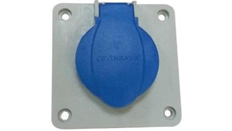 Gniazdo tablicowe 10/16A 2P+Z SCHUKO 230V niebieskie IP54-31890