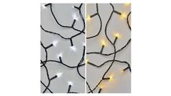Lampki choinkowe 100LED 10m, 2 w 1 zimna biel lub ciepła biel, czarny, 8 programów, IP44 D4AL05-50295