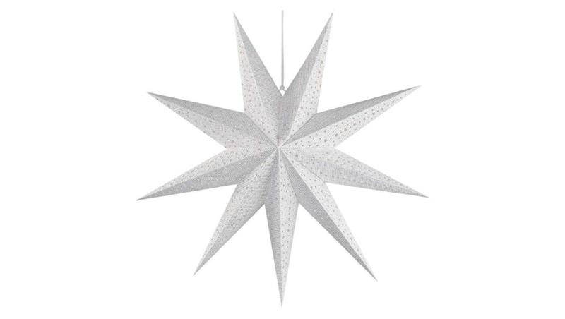 Dekoracje- gwiazda papierowa, srebrna, 60 cm, na żarówkę E14, IP20 DCAZ09-49473 Dekoracje- gwiazda papierowa, srebrna, 60 cm, na żarówkę E14, IP20 DCAZ09-49473