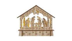 Dekoracje - 6 LED szopka 18,5x15 cm 2x AA, ciepła biel, IP20, timer DCWW34-50292