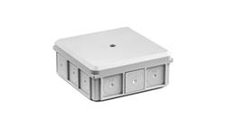 Puszka naścienna 90x37x90mm IP55 z dławnicami z wkrętem szara NSW90x90 35418702-74938