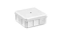 Puszka naścienna 90x37x90mm IP55 z dławnicami z wkrętem biała NSW90x90 35418706-74888
