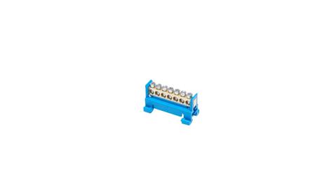 Listwa zaciskowa na szynę N7 neutralna 7-torowa 16mm2 400V AC 63A niebieska 81700003-67624