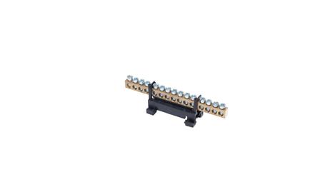 Listwa zaciskowa na szynę L15 fazowa 15-torowa 16mm2 400V AC 63A czarna 81702007-67765