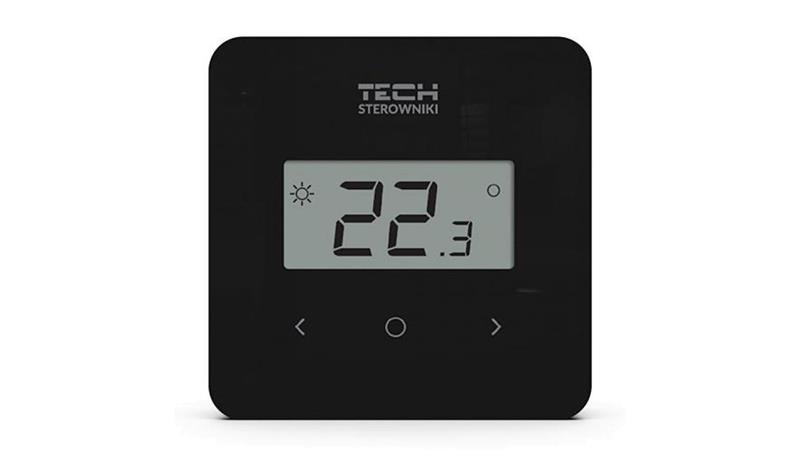 TECH R-12B - Regulator pokojowy do listwy L-X i L-12 przewodowy kolor czarny-27279
