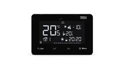 TECH ST-293 V3 - Regulator pokojowy przewodowy dwustanowy kolor czarny szklany-27414
