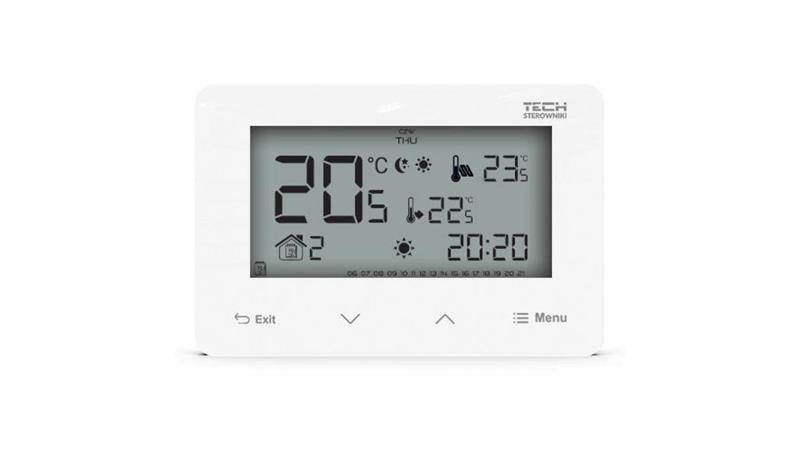 TECH ST-293z V3 - Regulator pokojowy przewodowy dwustanowy kolor biały zasilany 230V-27400