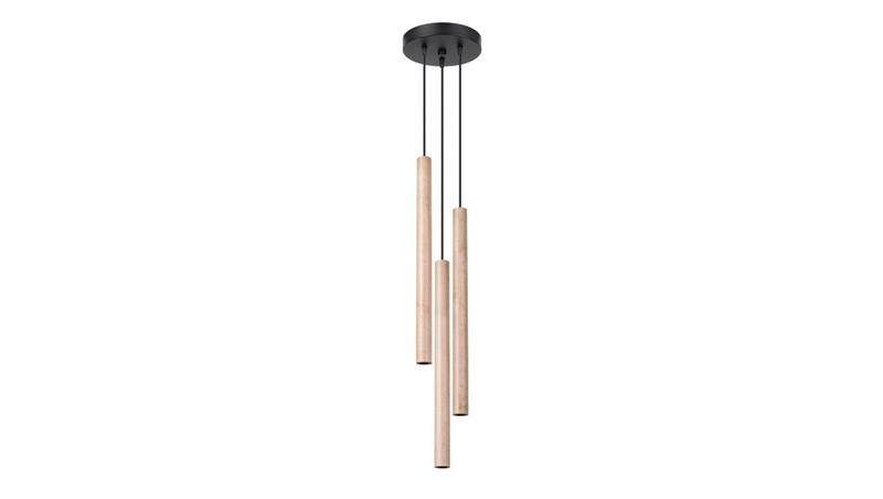 Lampa wisząca PASTELO 3P drewno-56798